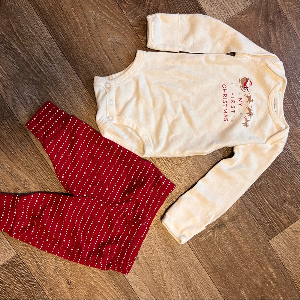 Carter’s Baby Girl Christmas Bundle 🎄 0–3 Months + Newborn Santa Outfit - Picture 2 of 7